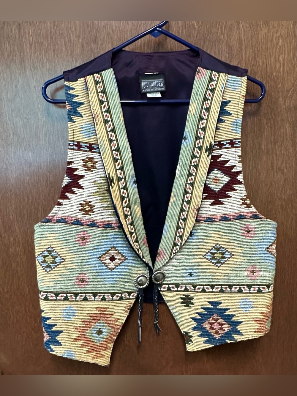 Vintage Rough Rider by Circle T southwestern tapestry vest Women’s L western